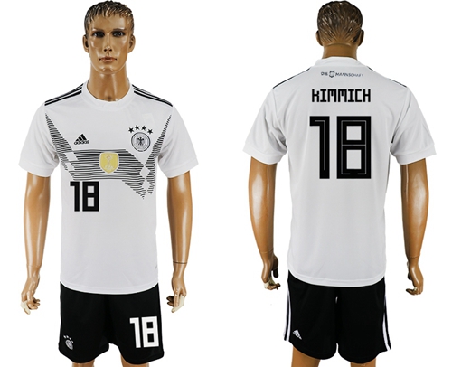 Germany #18 Kimmich White Home Soccer Country Jersey